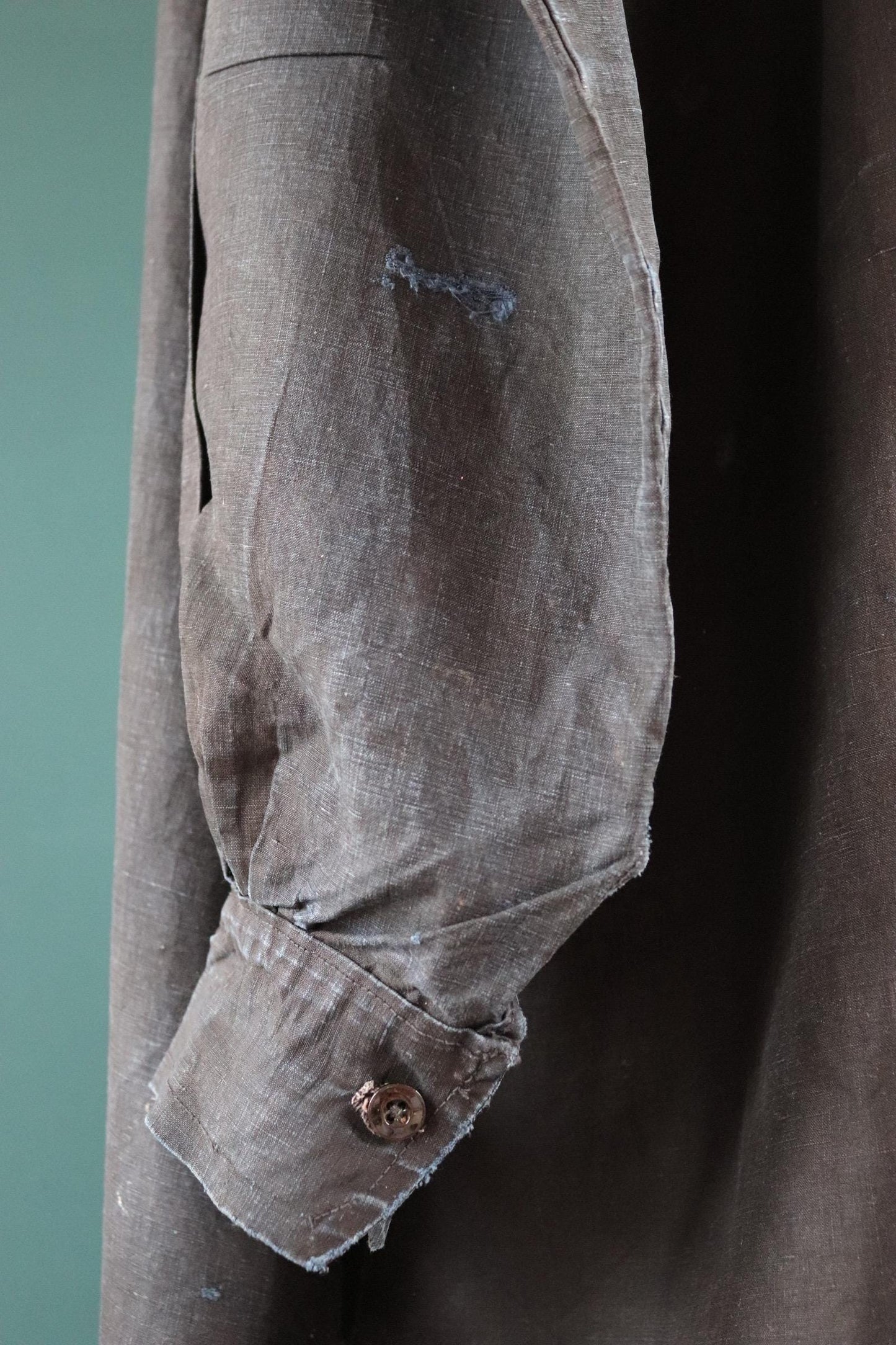 Antique 1900s French biaude - indigo workwear - 90” chest - vintage smock