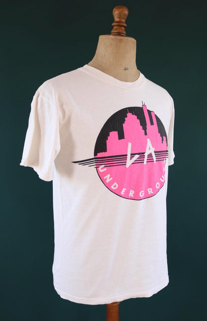 Vintage 1990s LA underground t shirt - Los Angeles print - 40” chest