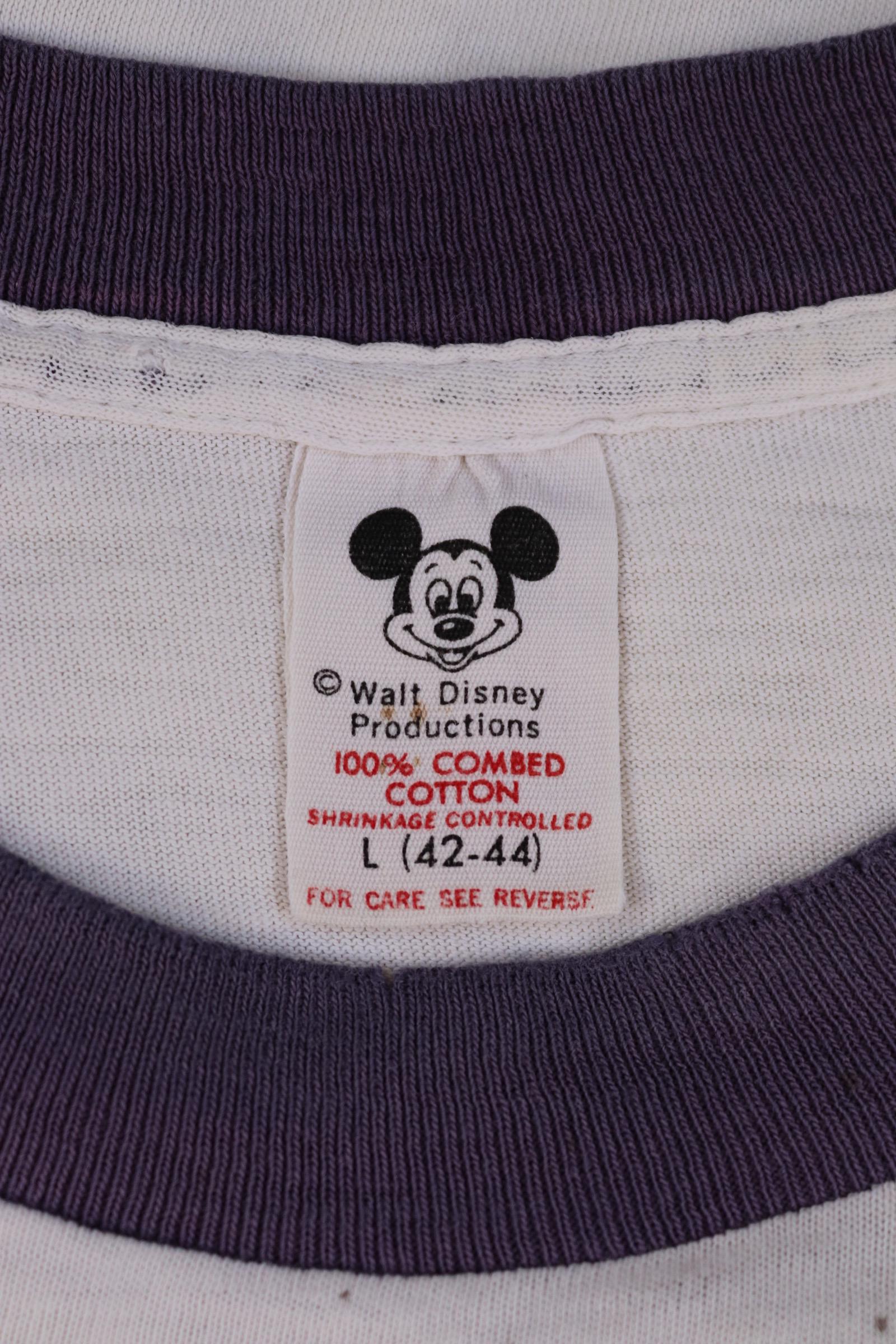 Vintage 1980s thrashed Mickey t shirt - 43” chest - distressed