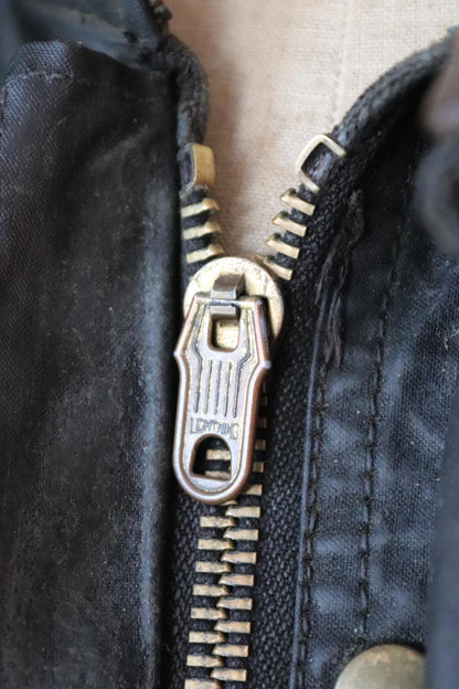 Vintage 1950s Belstaff Trialmaster jacket - waxed cotton motorcycle - 49" chest - Isle of Man enamel pin badges