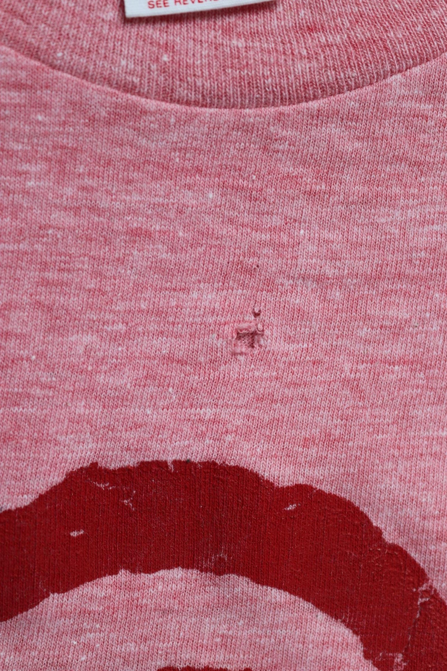 Vintage 1970s 80s pink marl t shirt - womens rights - feminist activism - 30” chest