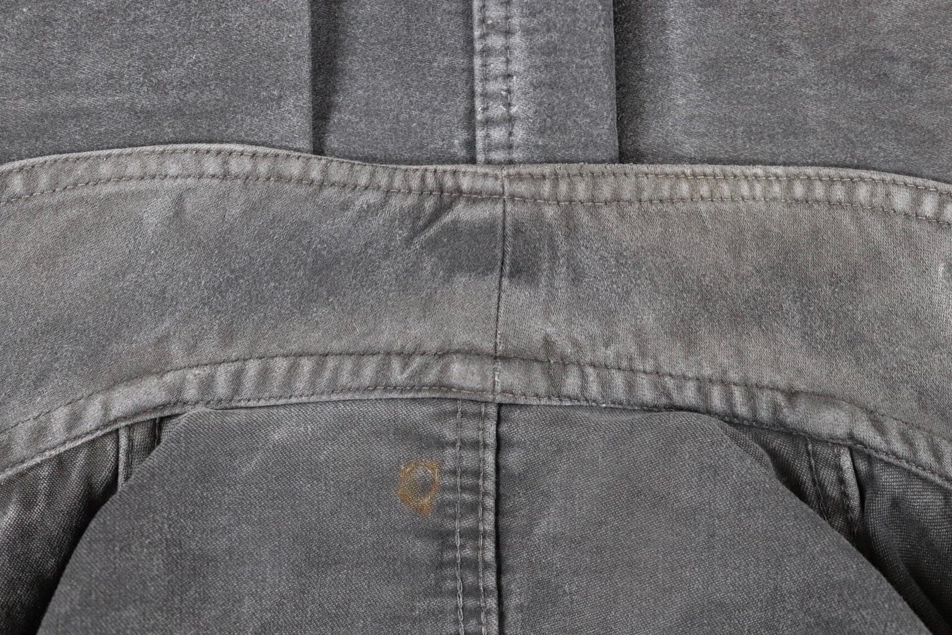 Vintage French black moleskin workwear jacket - 1960s chore coat - sun faded - 52” chest