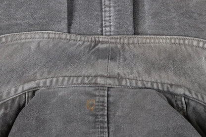 Vintage French black moleskin workwear jacket - 1960s chore coat - sun faded - 52” chest