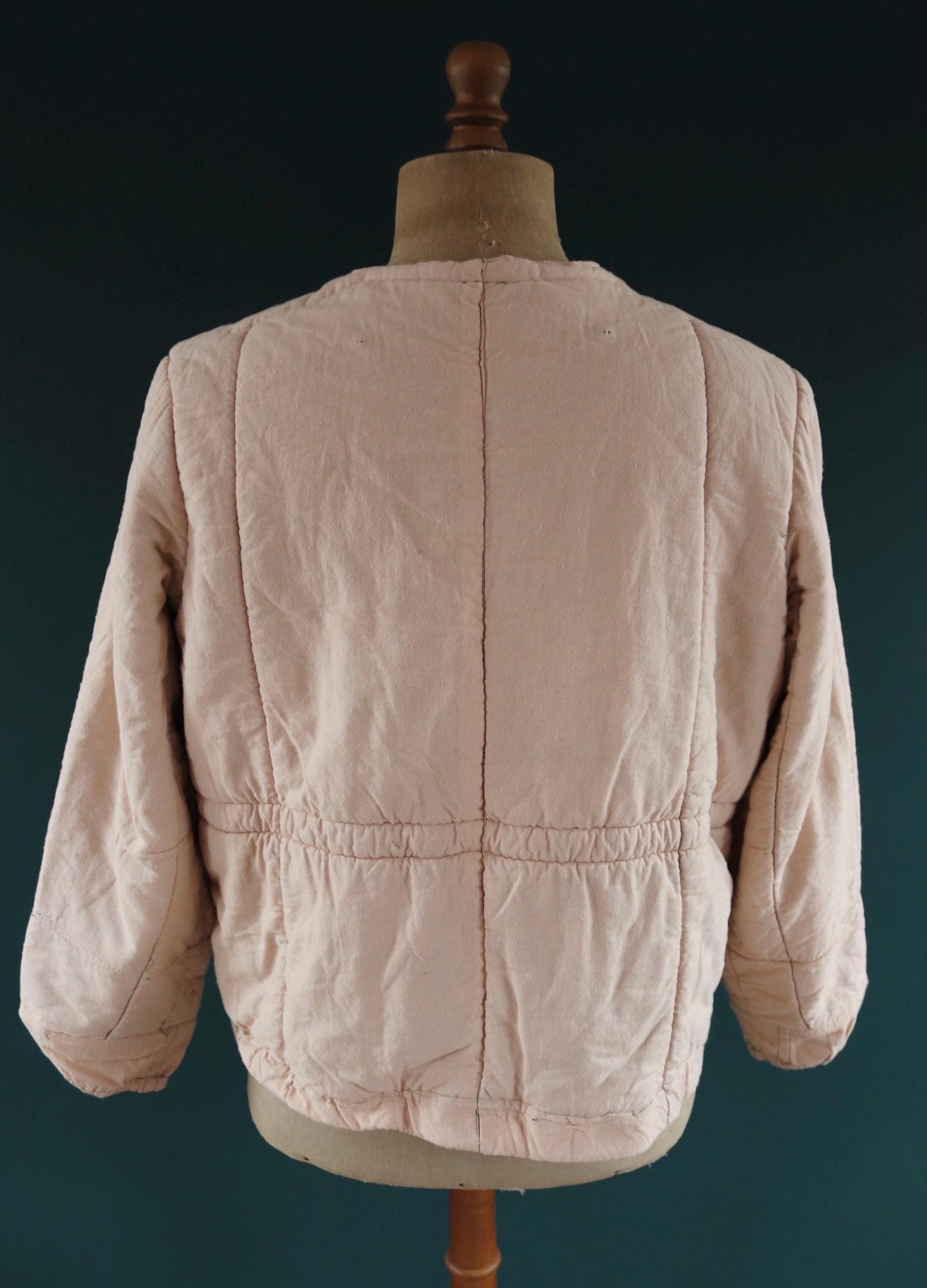 Vintage 1980s Czech army quilted jacket - tank crew liner - 48” chest - military workwear
