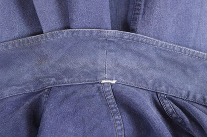 Vintage French blue workwear jacket - 1960s cotton twill - 39” chest - bleu de travail