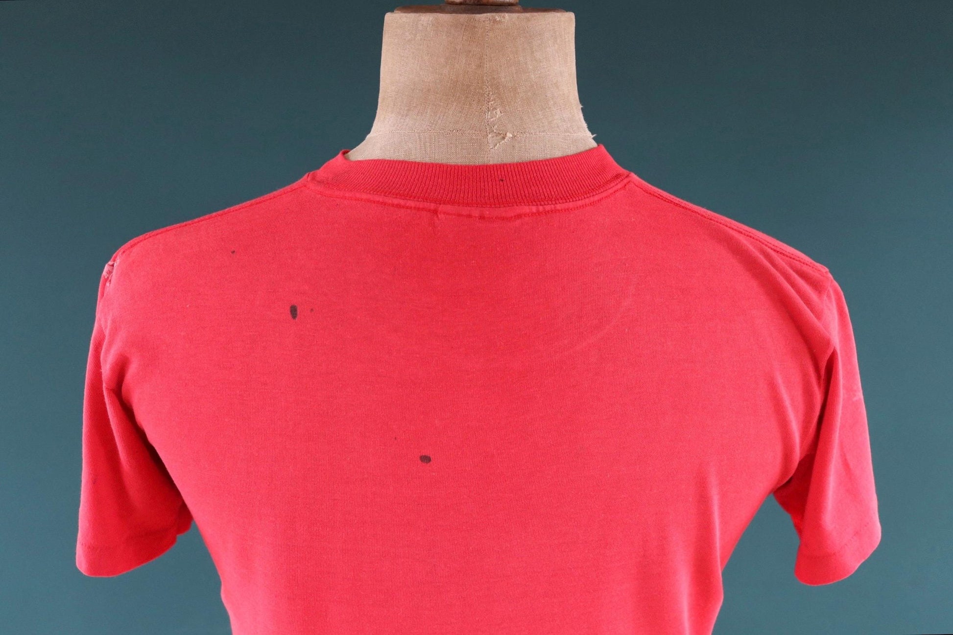 Vintage 1990s red Kodak t shirt - paint splattered - 40” chest