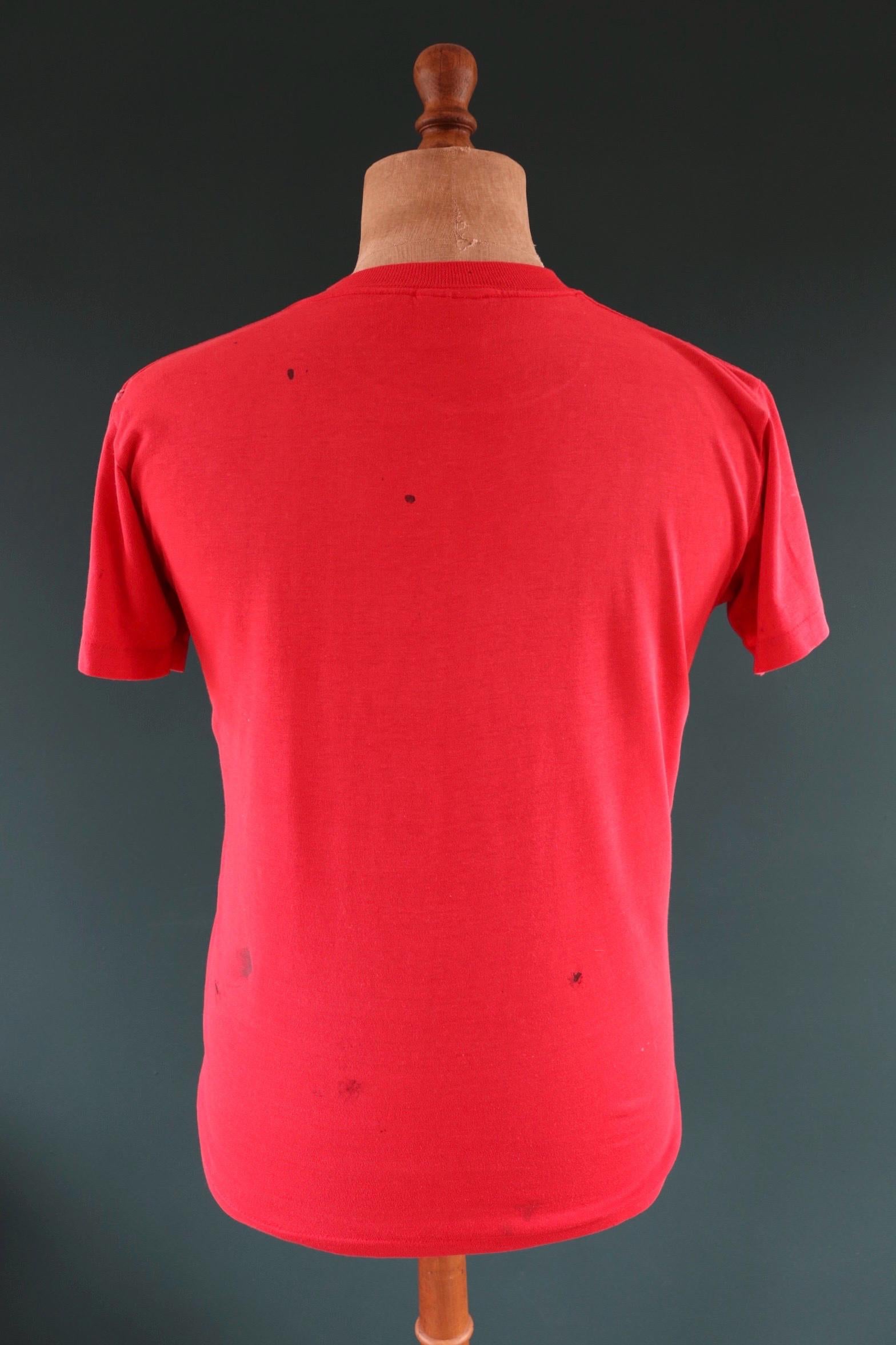 Vintage 1990s red Kodak t shirt - paint splattered - 40” chest