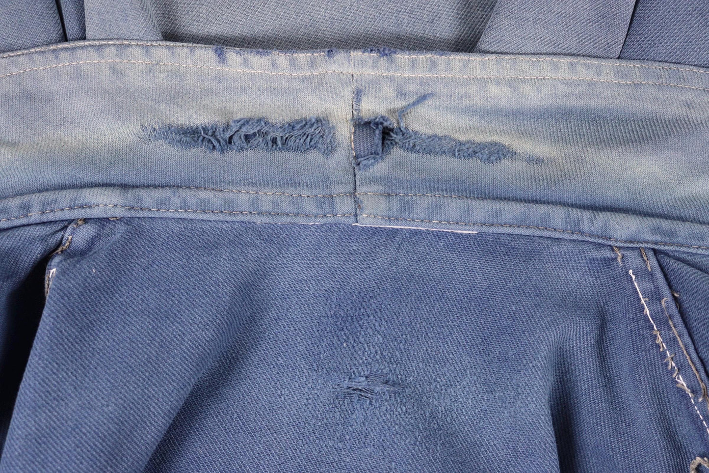 Vintage French blue workwear jacket - 1960s cotton twill - 44” chest - bleu de travail