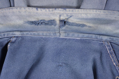 Vintage French blue workwear jacket - 1960s cotton twill - 44” chest - bleu de travail