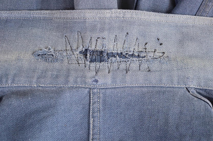 Vintage French blue workwear jacket - 1960s cotton twill - 43” chest - bleu de travail
