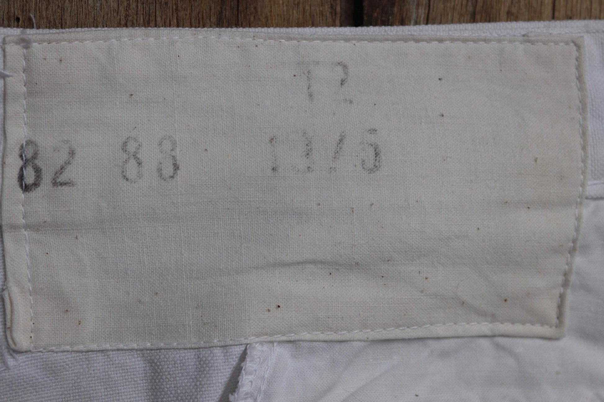 Vintage French white cotton naval trousers - 1970s wide leg pants - Marine Nationale - 32” x 31” - riviera beach
