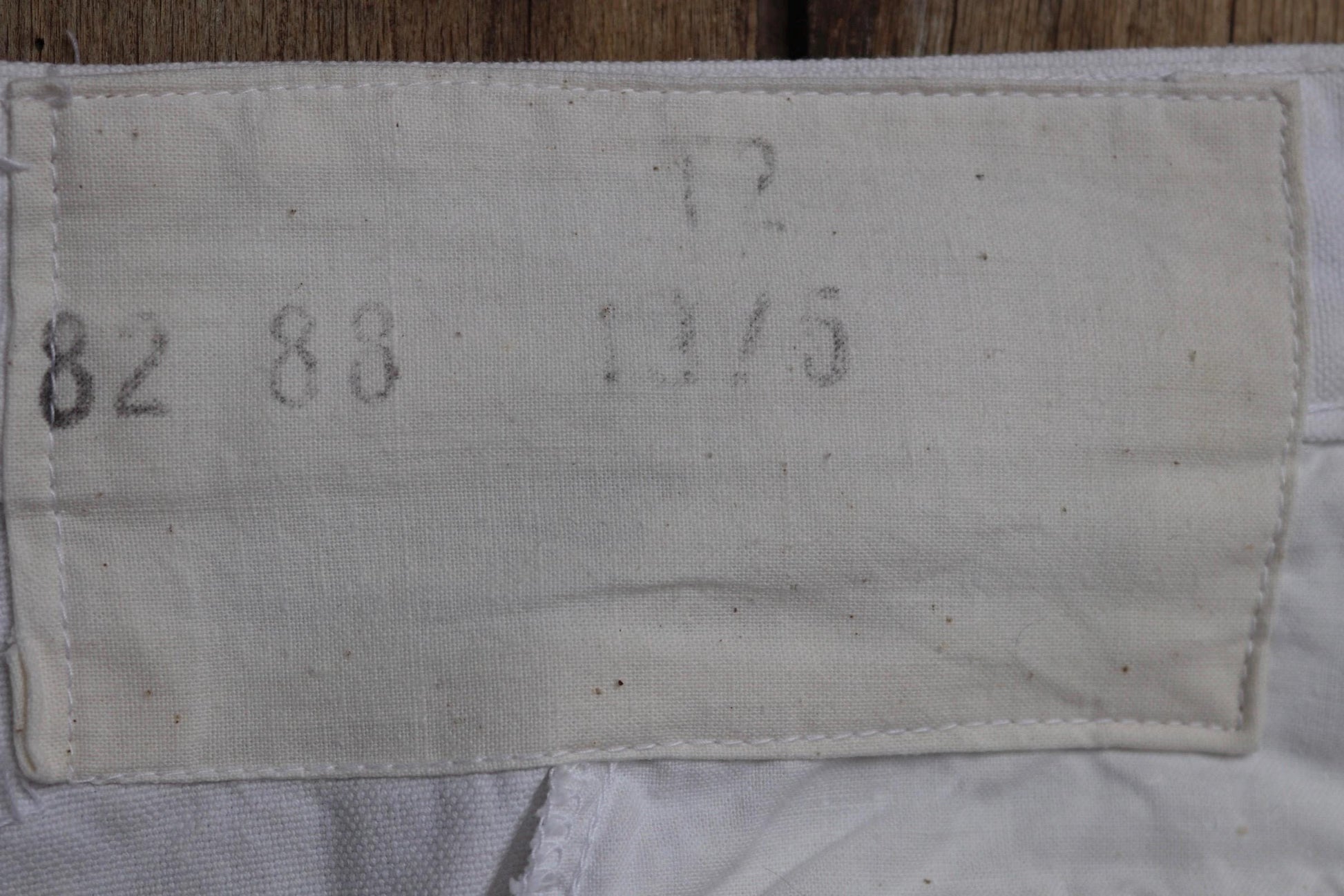 Vintage French white cotton naval trousers - 1970s wide leg pants - Marine Nationale - 32” x 31” - riviera beach