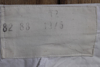 Vintage French white cotton naval trousers - 1970s wide leg pants - Marine Nationale - 32” x 31” - riviera beach