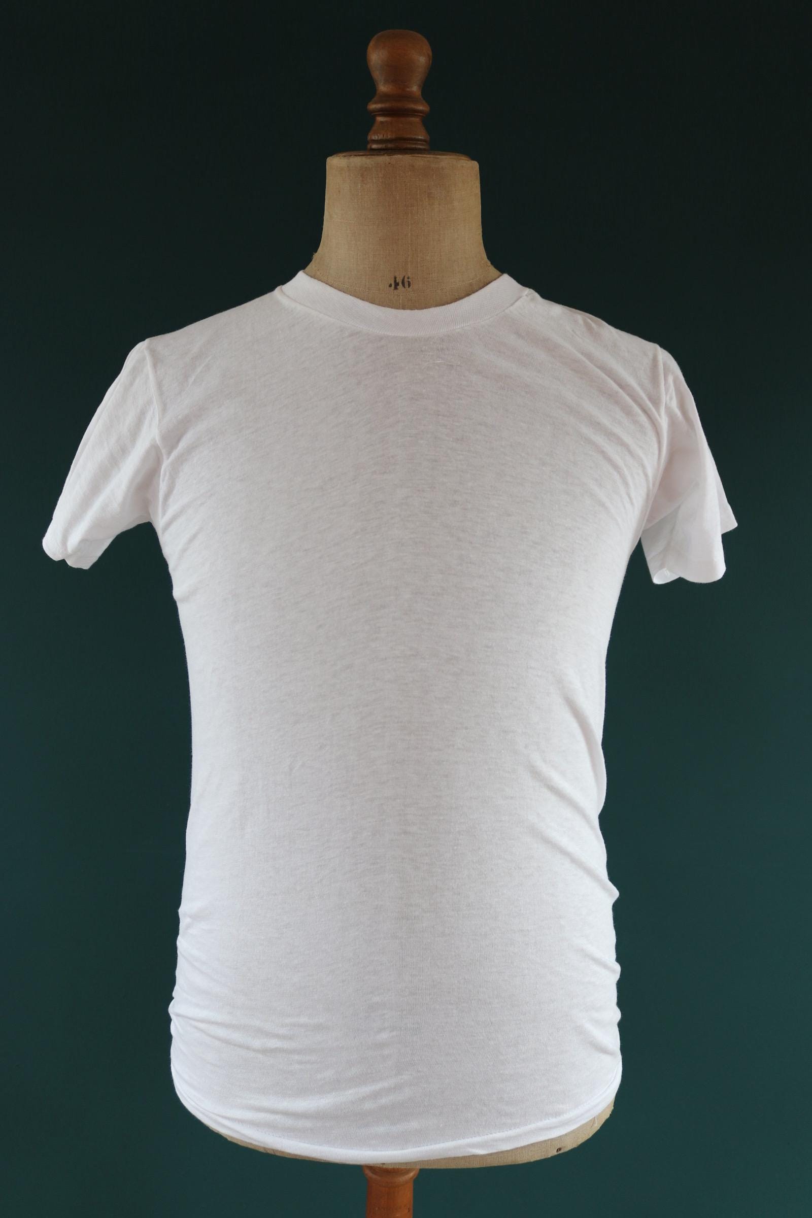 Vintage 1970s 80s Sears blank t shirt - plain white tee - 36” chest