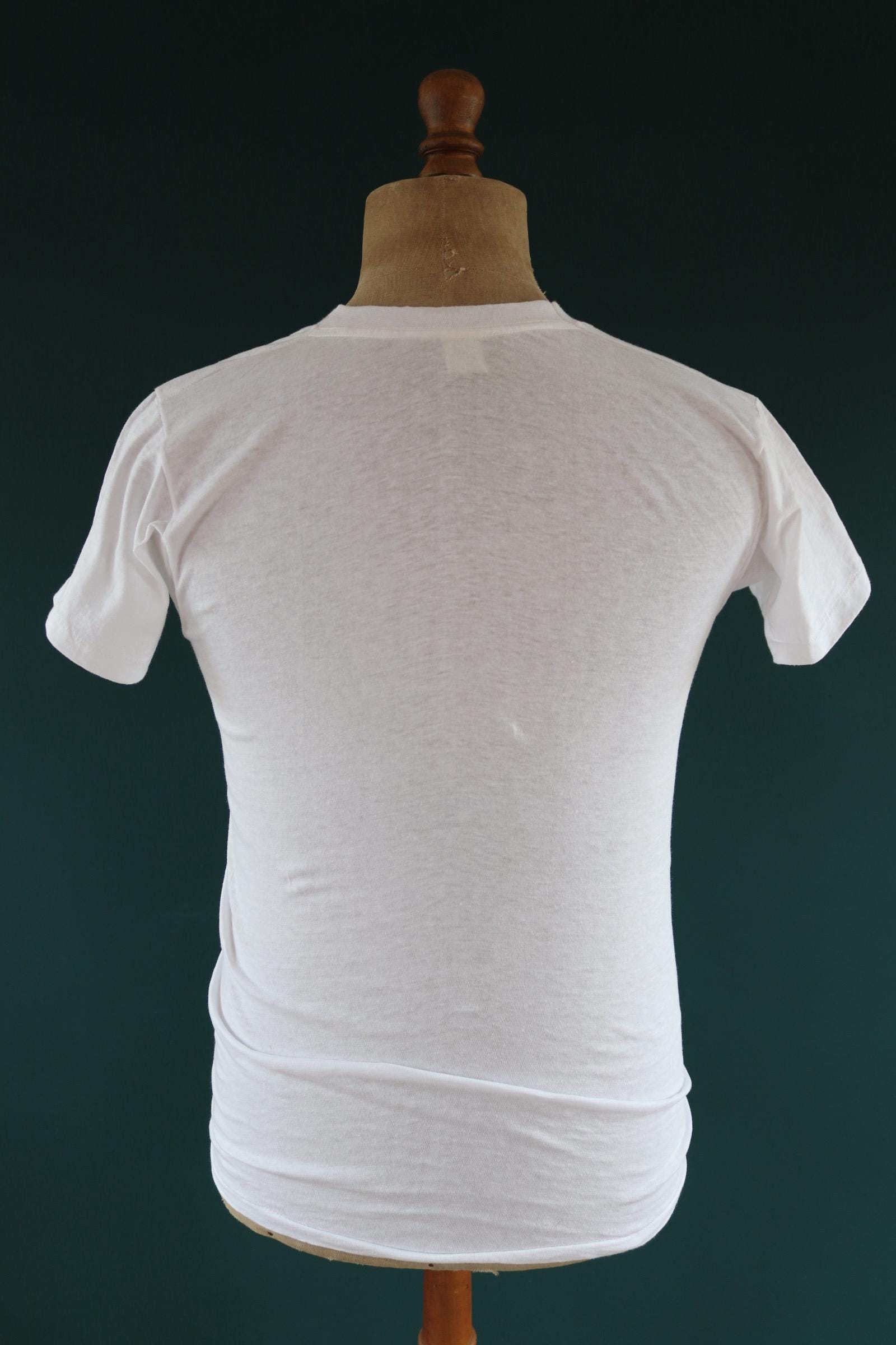 Vintage 1970s 80s Sears blank t shirt - plain white tee - 36” chest