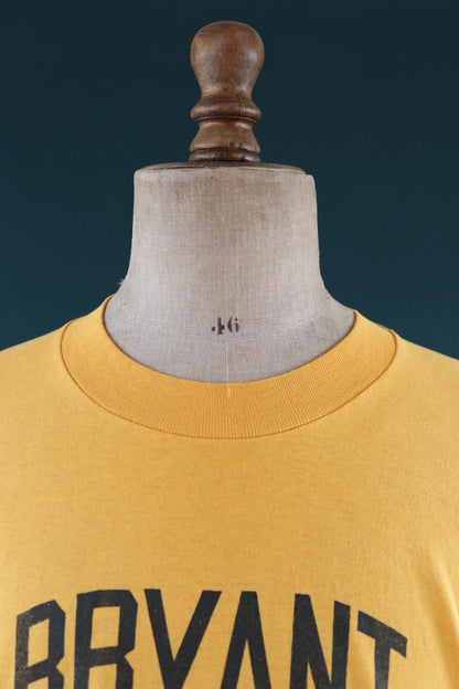 Vintage 1990s yellow basketball t shirt - single stitch - sportswear - 48” chest