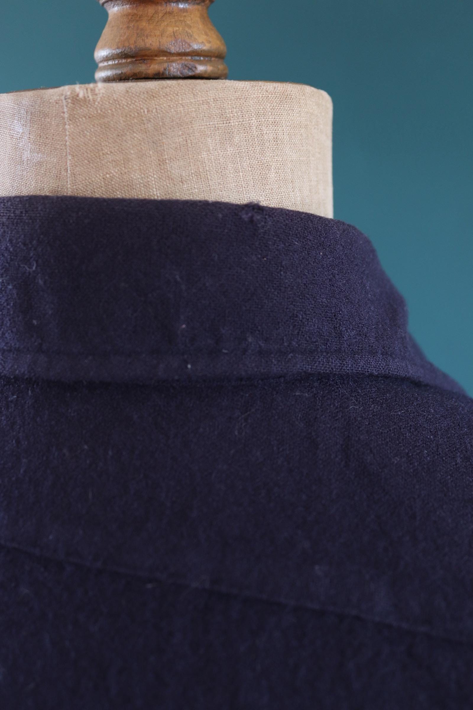 Vintage 1990s Pendleton wool shirt - plain navy blue - Western style - 40” chest