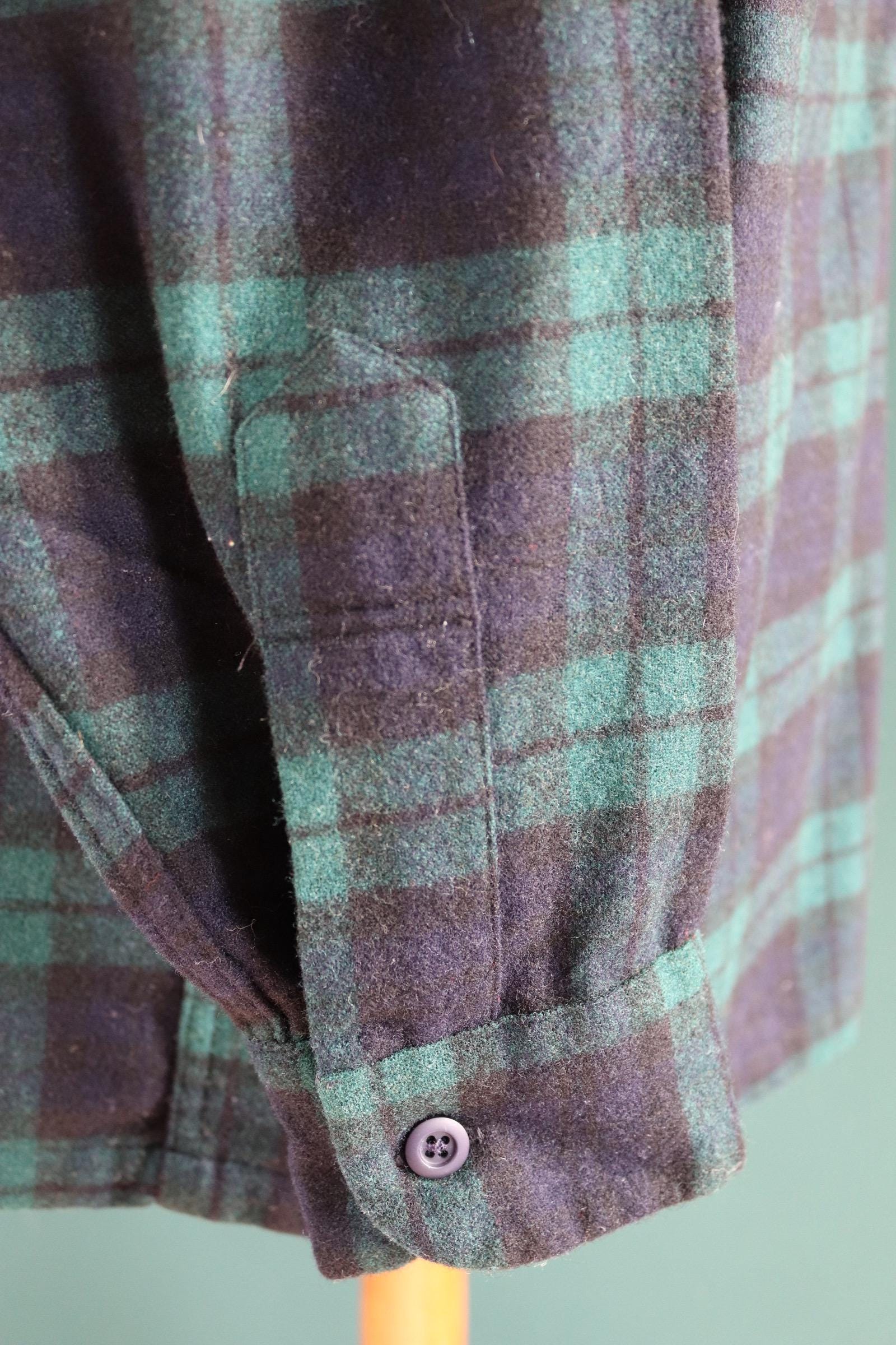 Vintage 1990s Pendleton wool board shirt - Blackwatch tartan - 56” chest