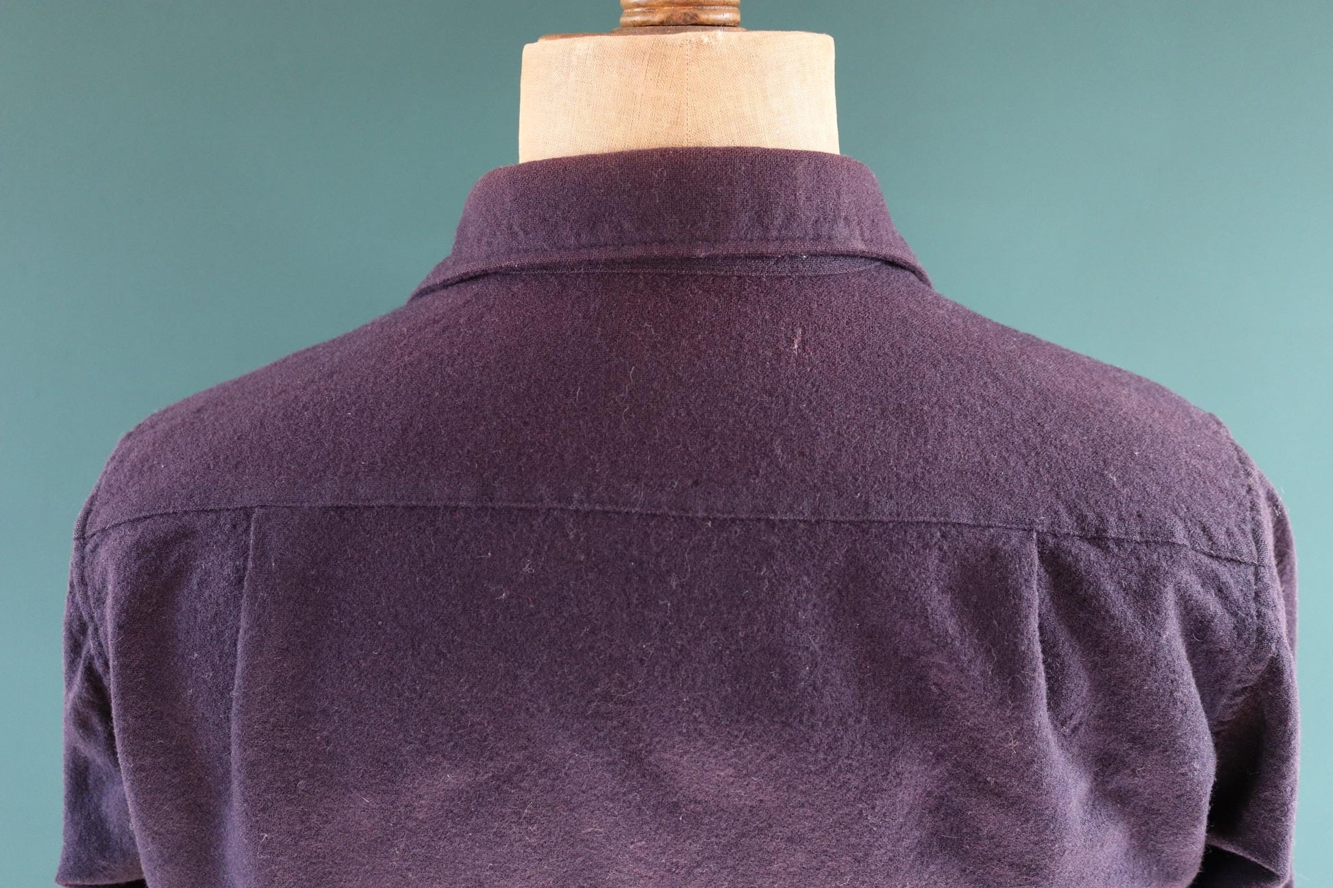 Vintage 1990s Pendleton wool field shirt - plain navy blue - 44” chest