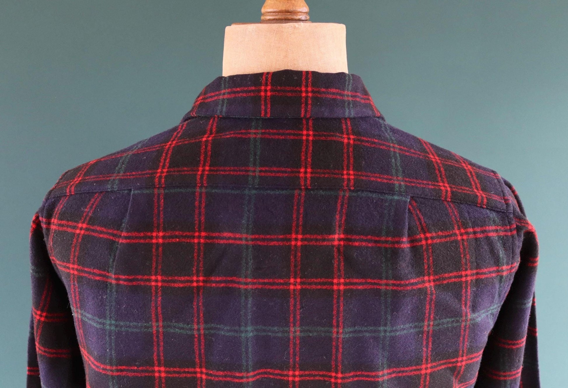 Vintage 1950s Pendleton wool board shirt - blue plaid - 42” chest