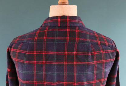 Vintage 1950s Pendleton wool board shirt - blue plaid - 42” chest