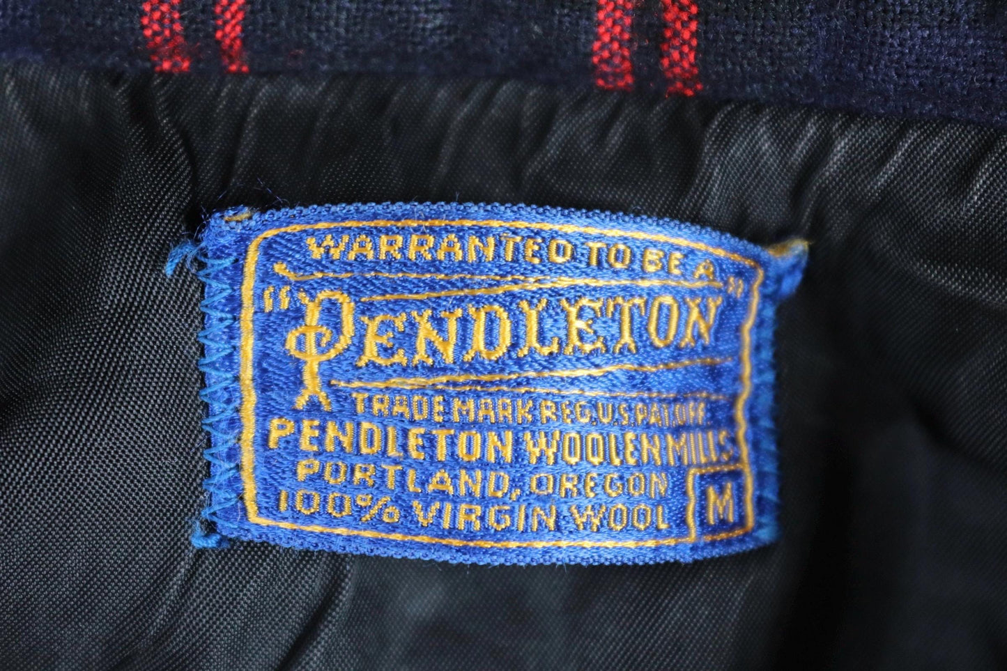 Vintage 1950s Pendleton wool board shirt - blue plaid - 42” chest
