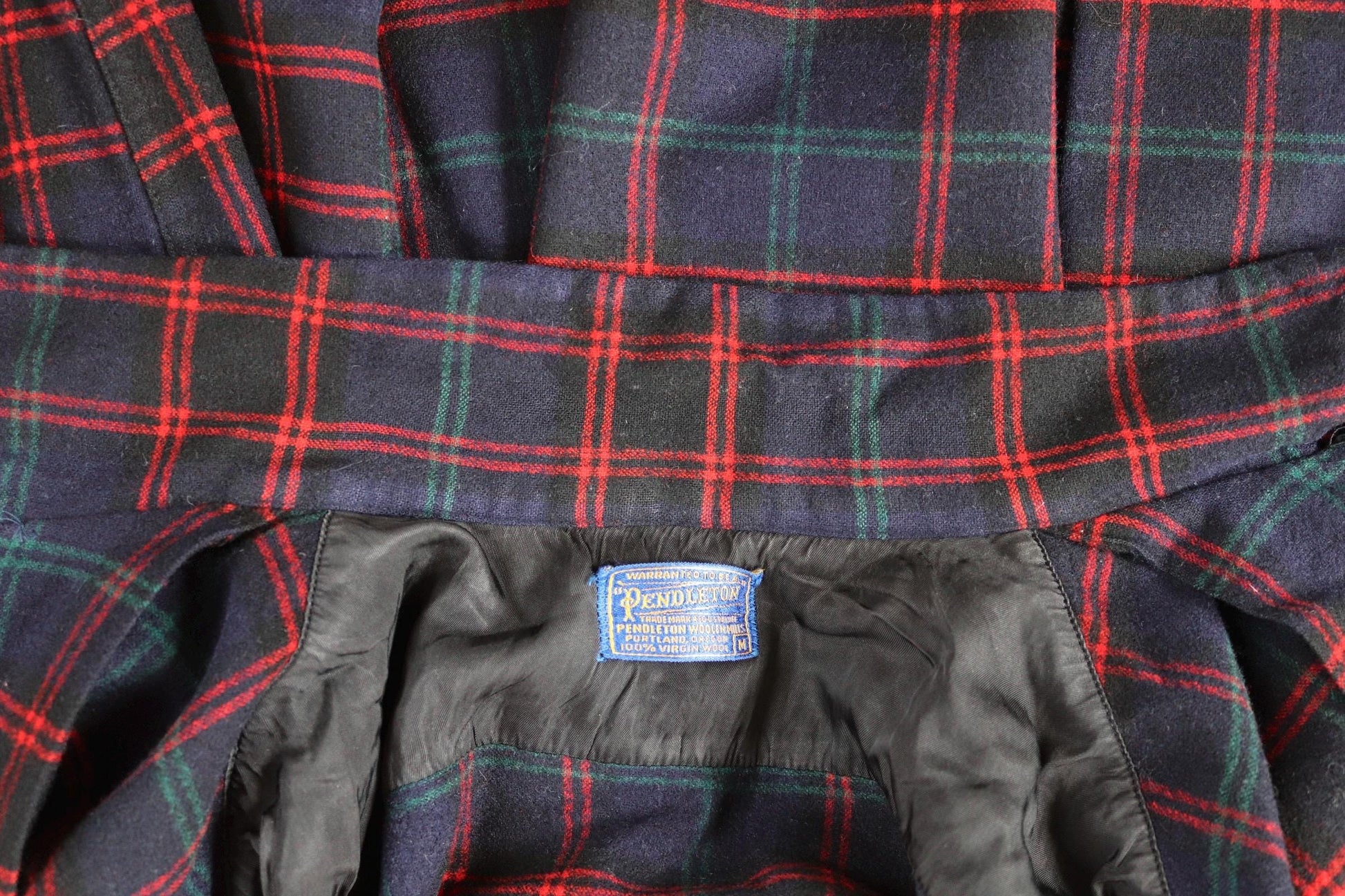 Vintage 1950s Pendleton wool board shirt - blue plaid - 42” chest
