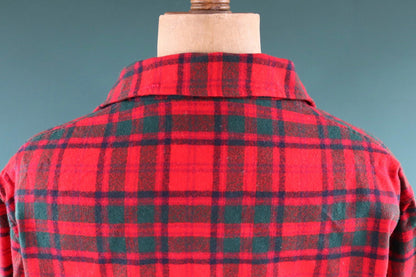 Vintage Pendleton wool 49er jacket - red plaid - Ivy League style - 54” chest