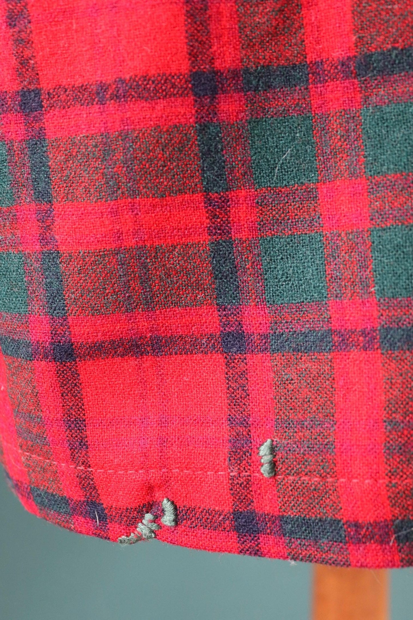 Vintage Pendleton wool 49er jacket - red plaid - Ivy League style - 54” chest