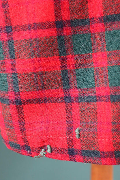 Vintage Pendleton wool 49er jacket - red plaid - Ivy League style - 54” chest