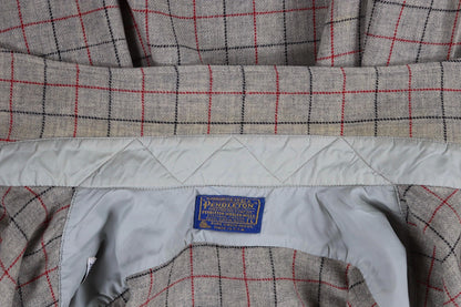 Vintage 1990s Pendleton wool shirt - grey plaid - 46” chest