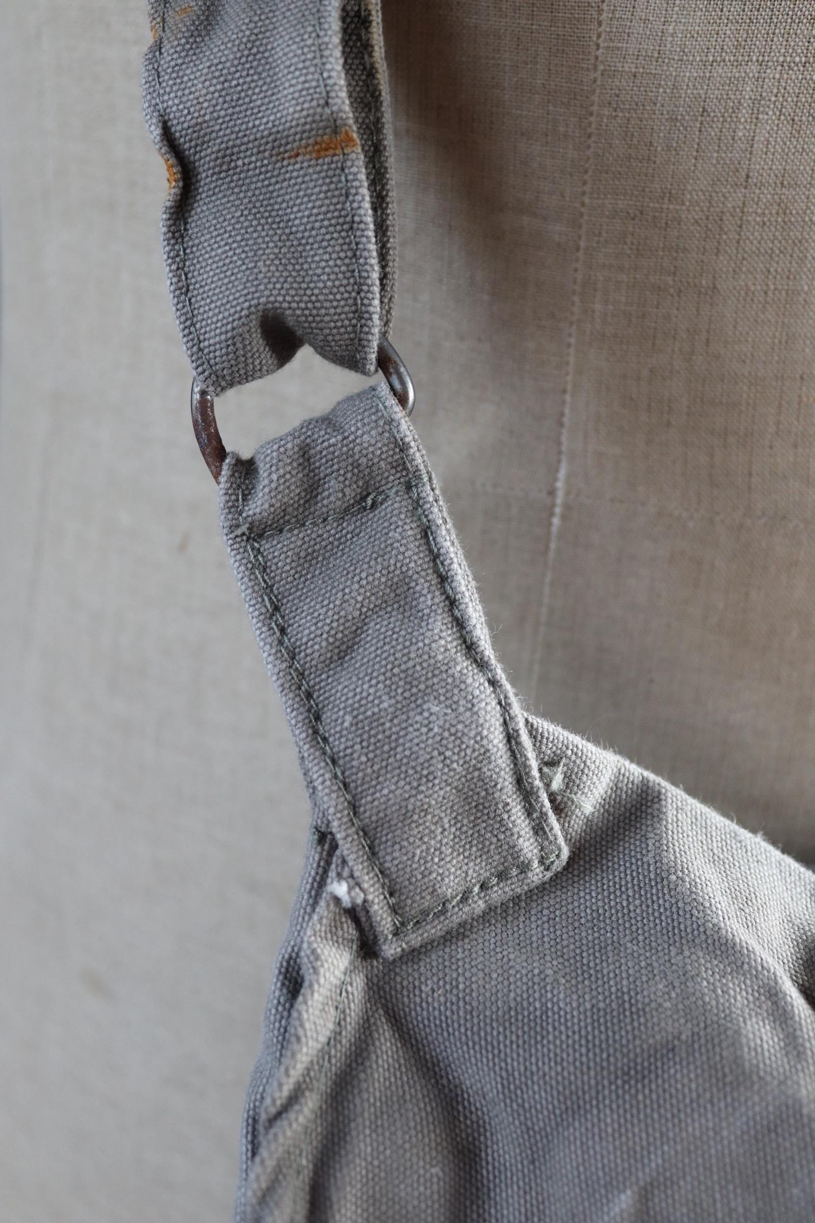 Vintage 1950s Swedish military bag - cotton cross shoulder musette - mattornist - stamped