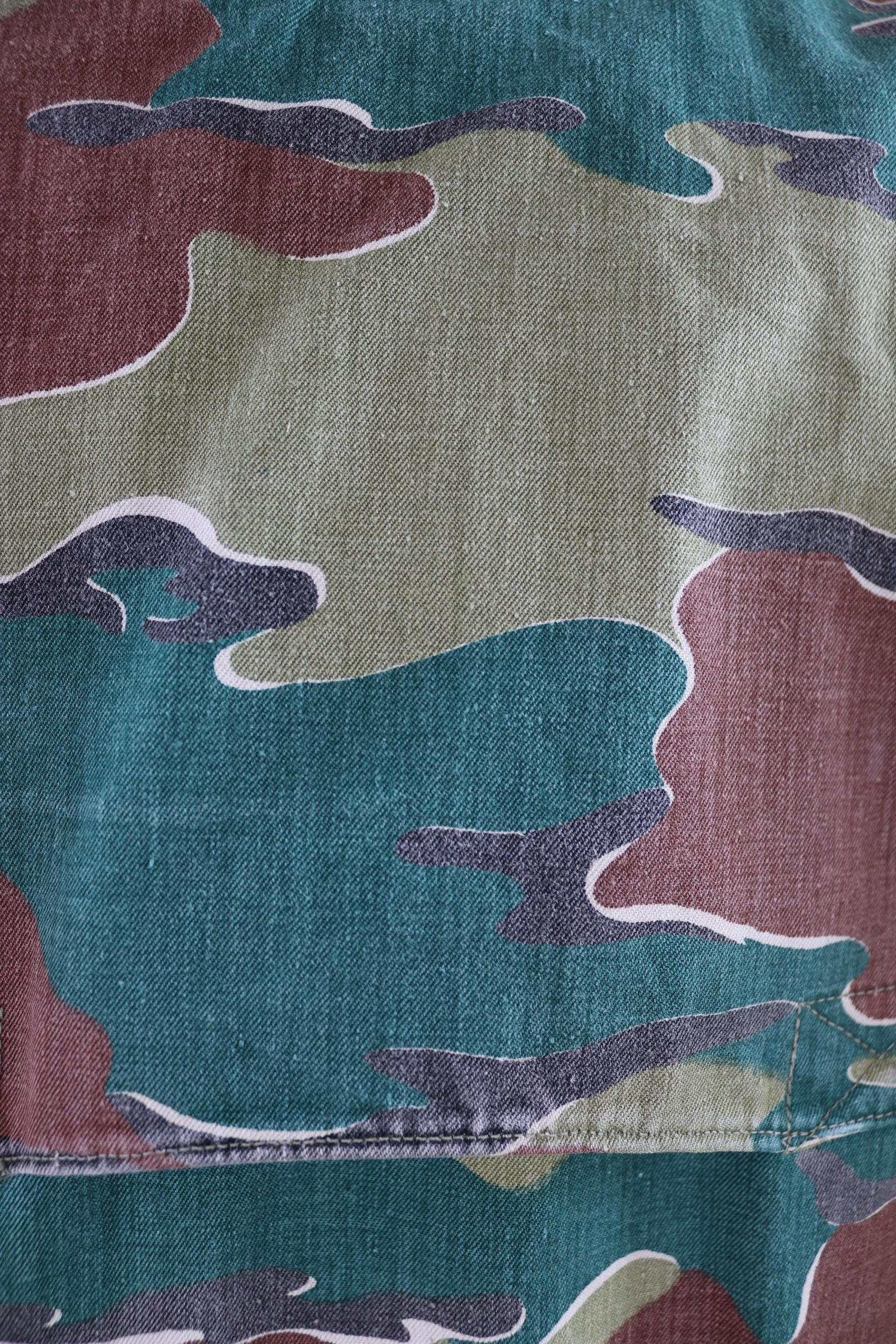 Vintage 1950s Belgian paratrooper jump smock - military anorak - army jacket - jigsaw camouflage - 48” chest