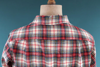 Vintage 1950s Pendleton wool board shirt - red plaid - 47” chest