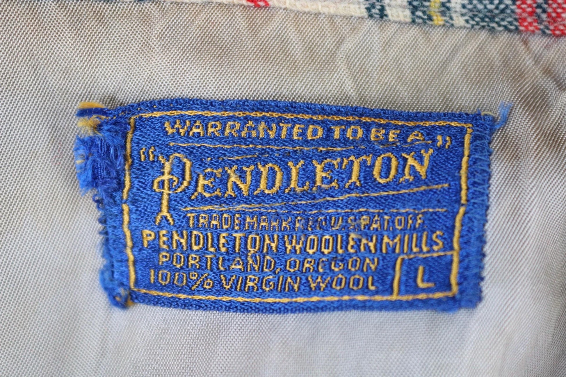 Vintage 1950s Pendleton wool board shirt - red plaid - 47” chest