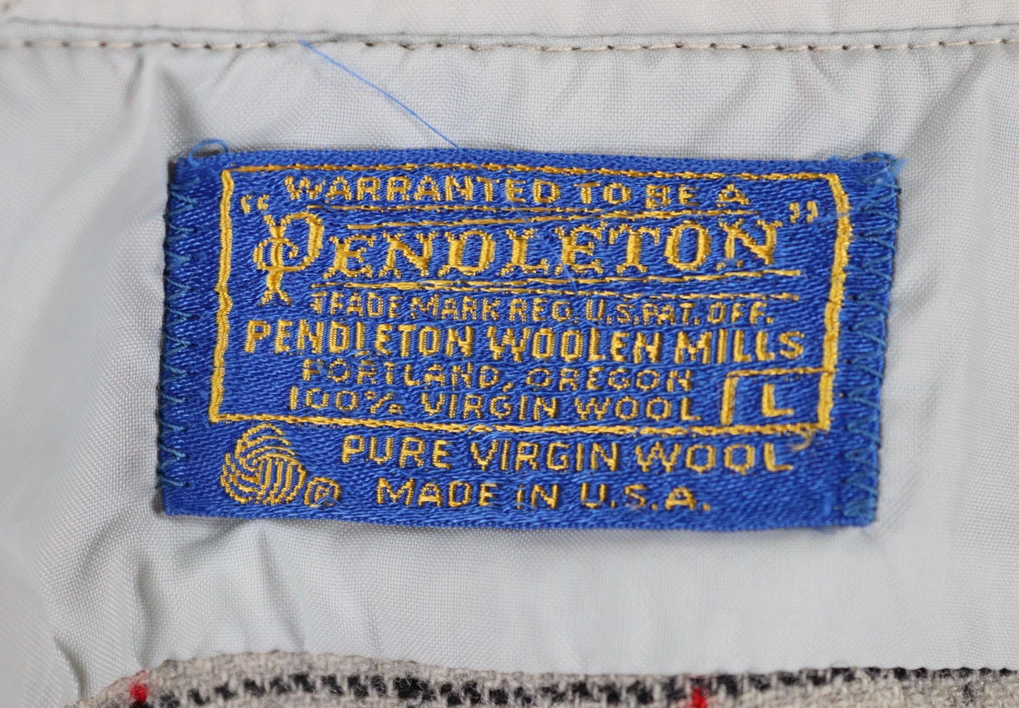 Vintage 1990s Pendleton wool shirt - grey plaid - 46” chest