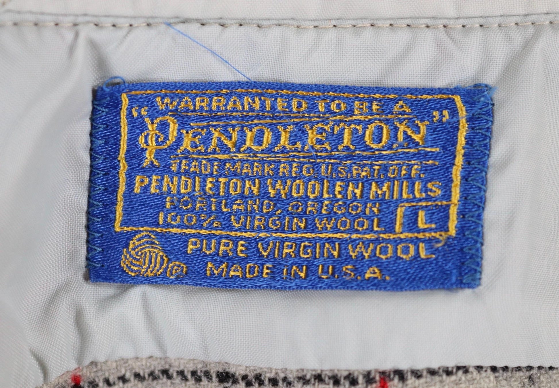 Vintage 1990s Pendleton wool shirt - grey plaid - 46” chest