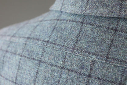Vintage 1980s Pendleton wool board shirt - teal blue plaid - 42” chest