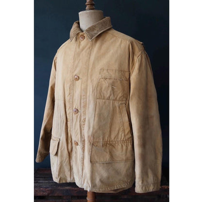 Vintage 1940s 50s Duxbak hunting jacket - duck cotton canvas - tin cloth workwear - 57” chest
