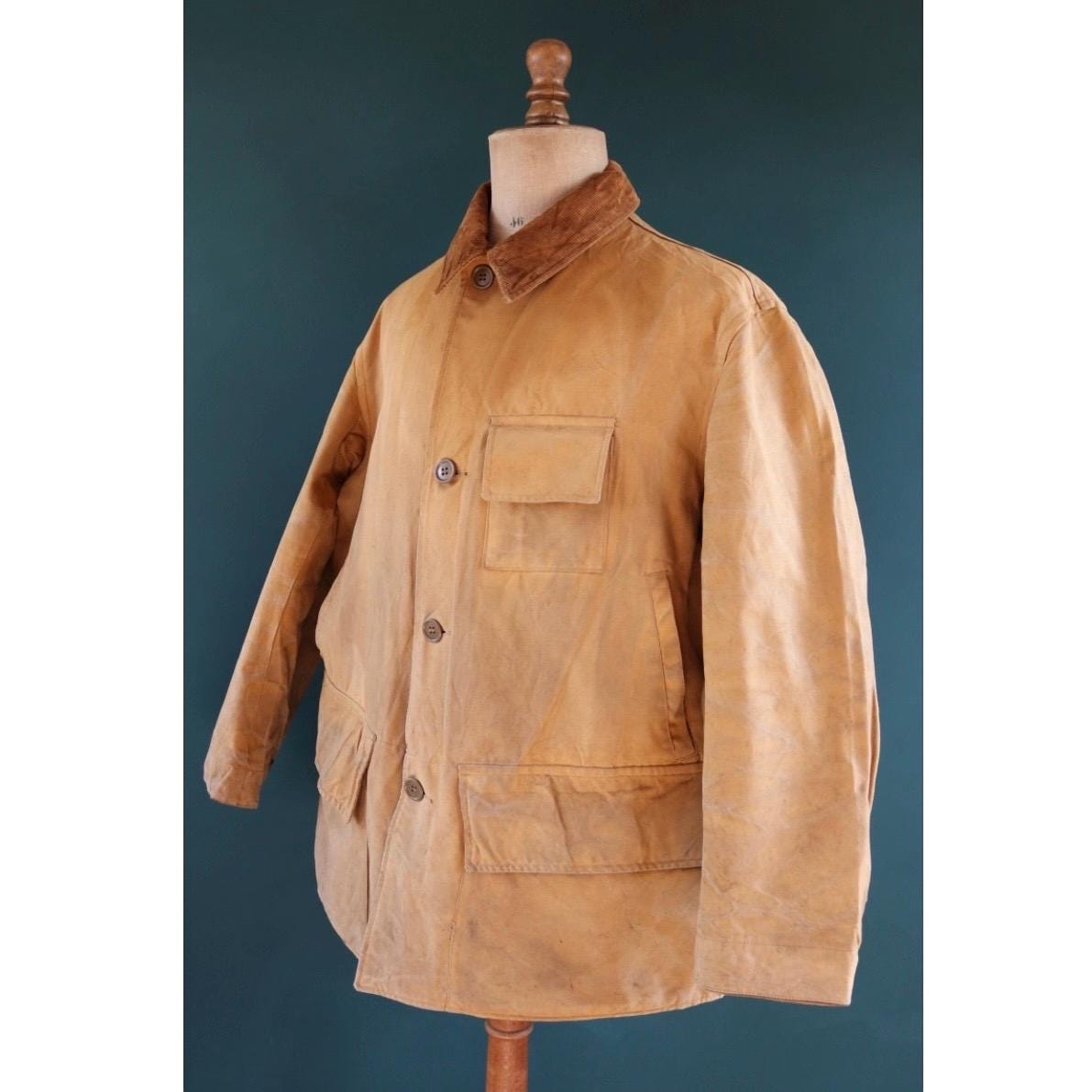 Vintage 1930s Utica Duxbak workwear jacket - duck cotton canvas - hunting chore - 54” chest