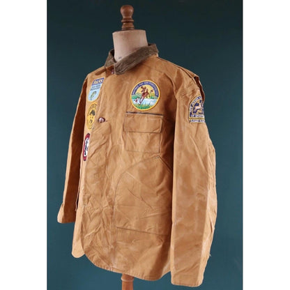 Vintage 1940s 50s Duxbak workwear jacket - duck cotton canvas - tin cloth hunting - 56” chest
