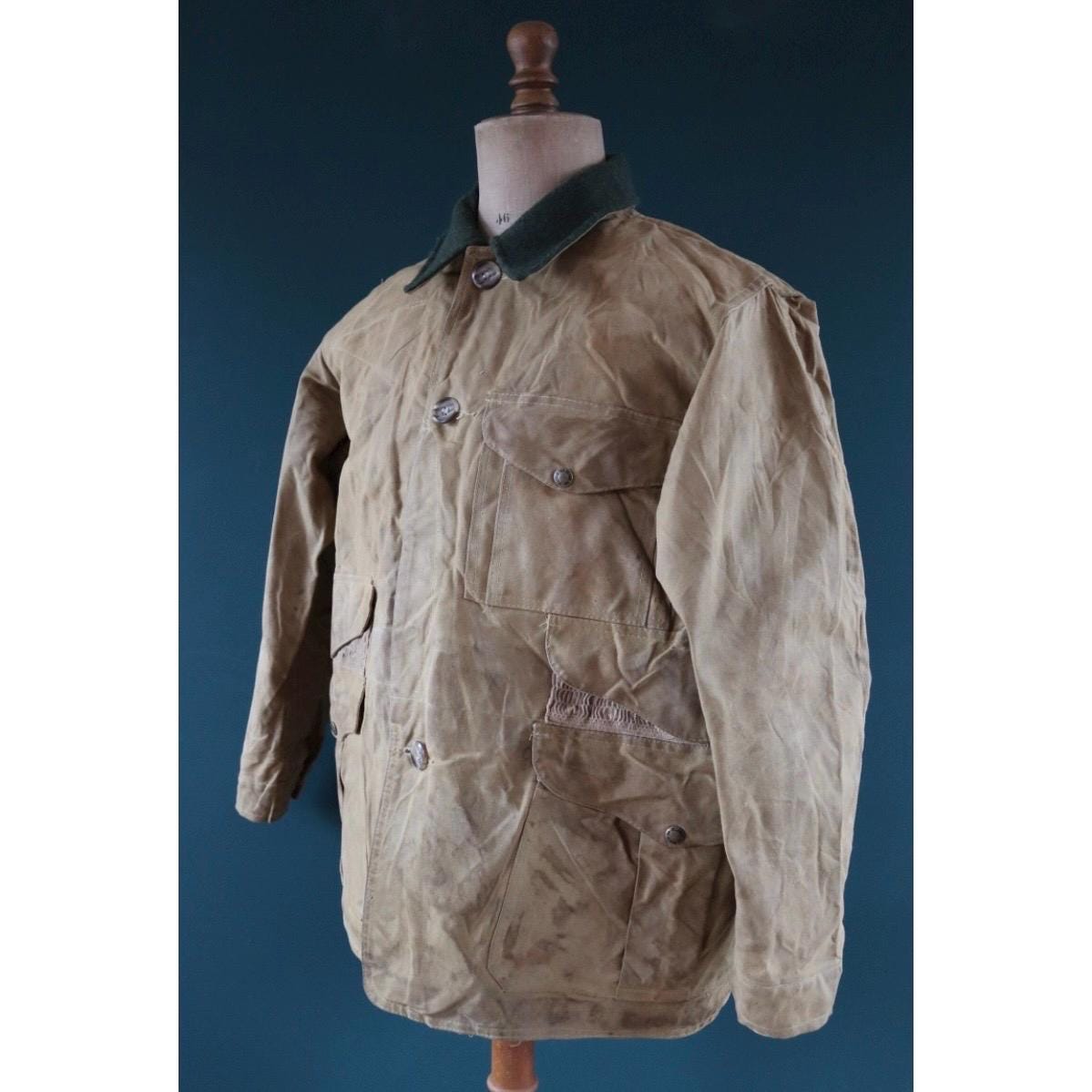 Vintage CC Filson workwear jacket - tin cloth - cotton canvas cruiser - 51” chest