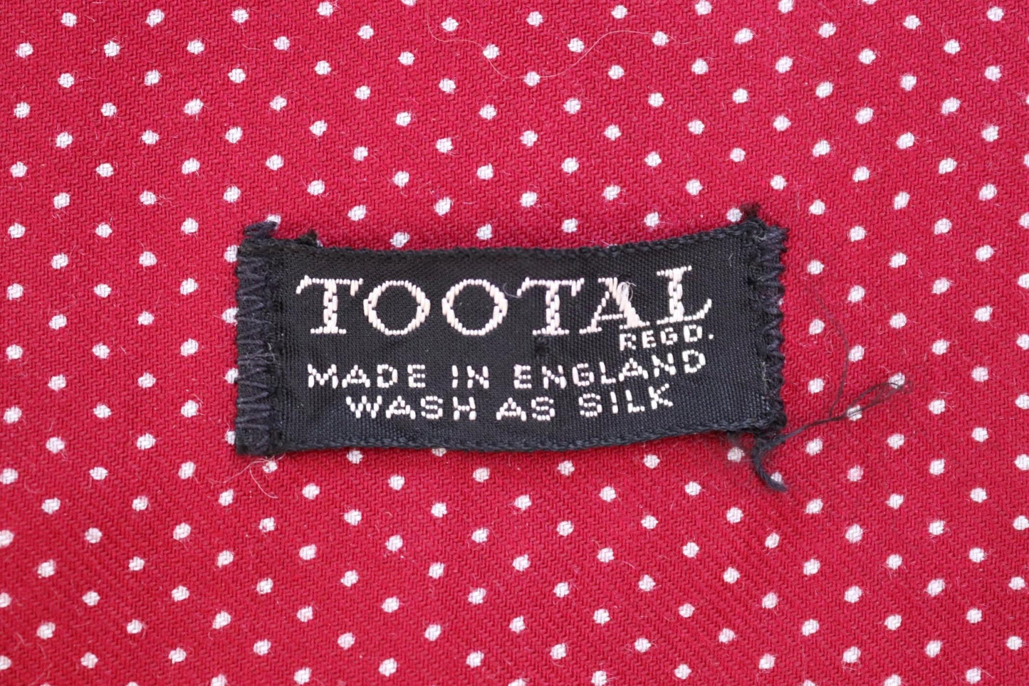 Vintage 1960s Tootal tasseled scarf - burgundy red - mod northern soul - made in England