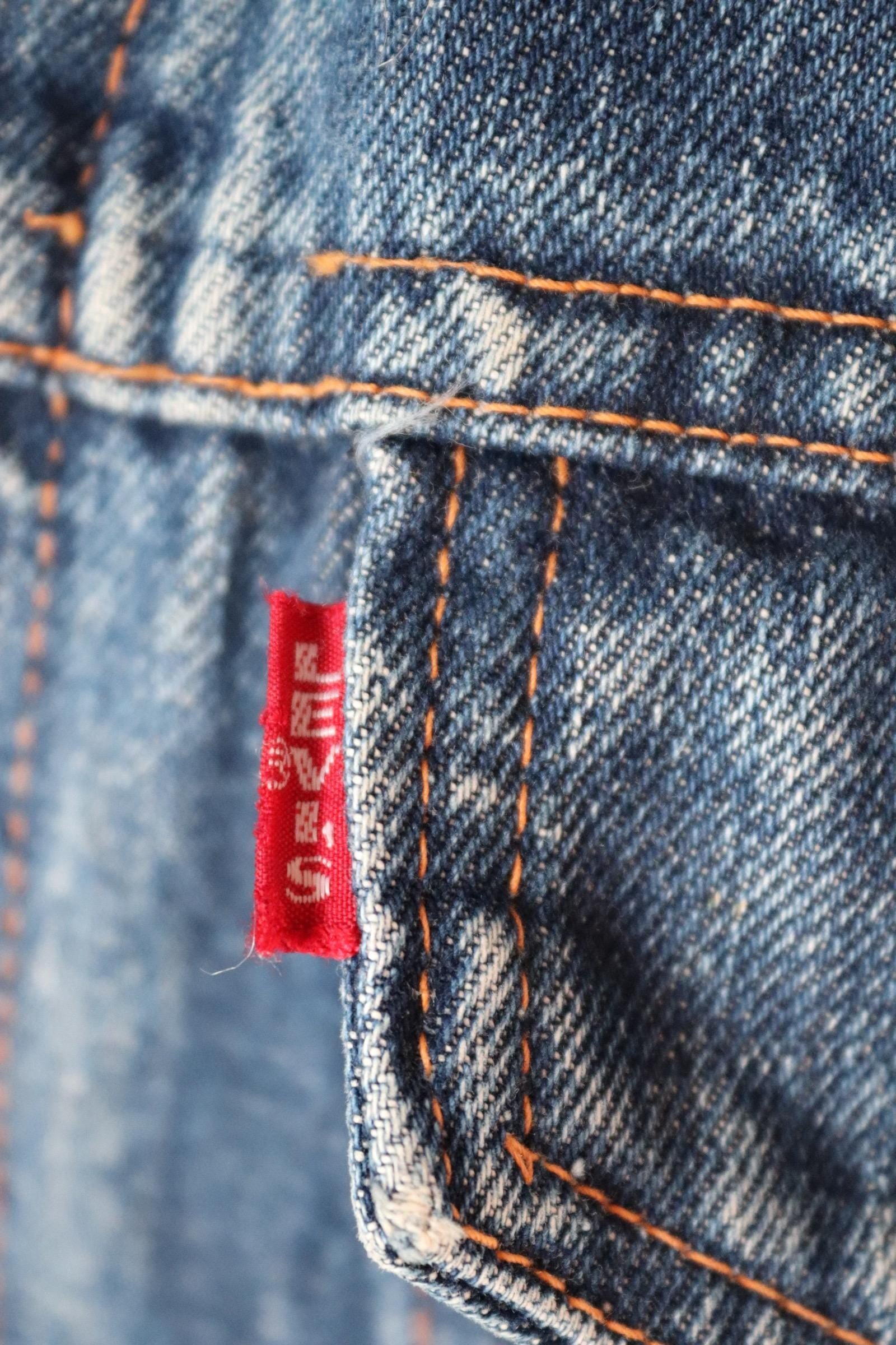 Vintage 1970s Levis big E denim jacket - Levi Strauss red tab - type 3 - trucker workwear - 41” chest