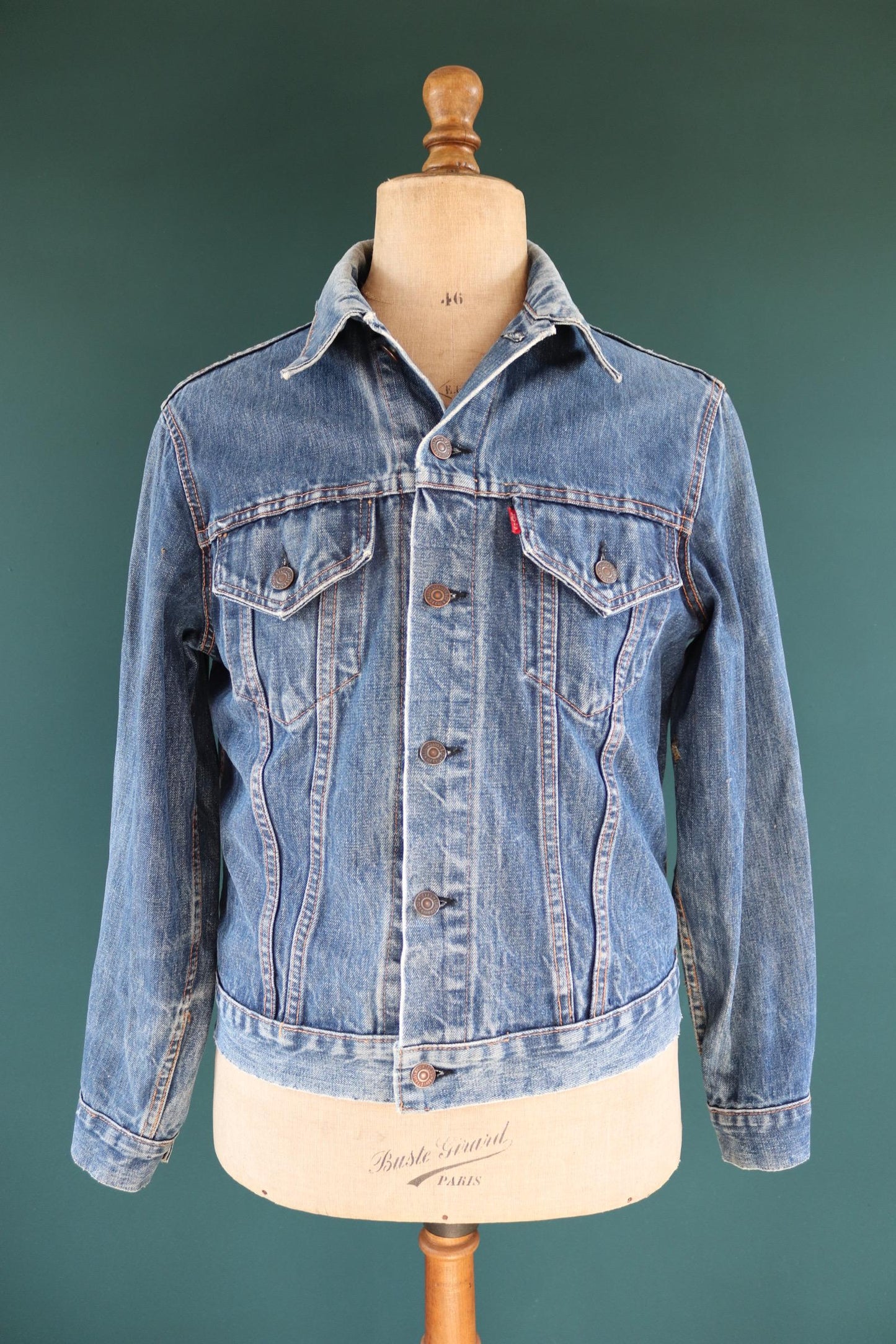 Vintage 1970s Levis big E denim jacket - Levi Strauss red tab - type 3 - trucker workwear - 41” chest