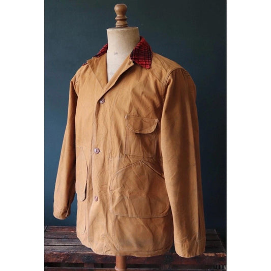 Vintage 1940s canvas hunting jacket - American workwear - 46" chest