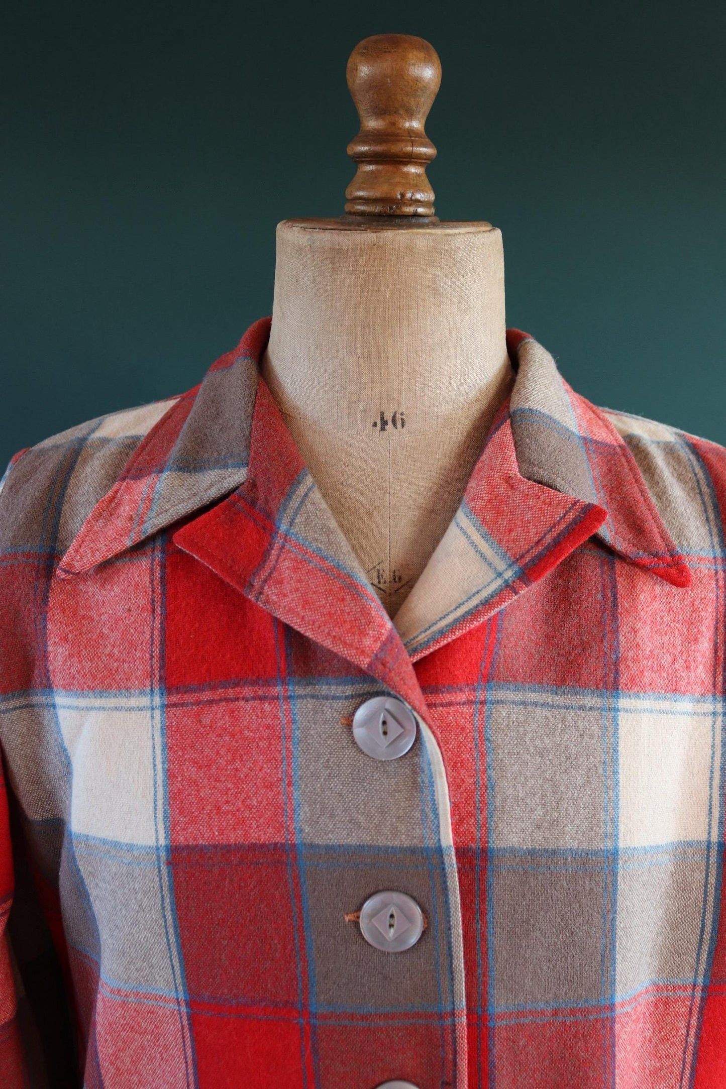 Vintage 1950s 60s wool 49er jacket - womens Pendleton - 46" chest