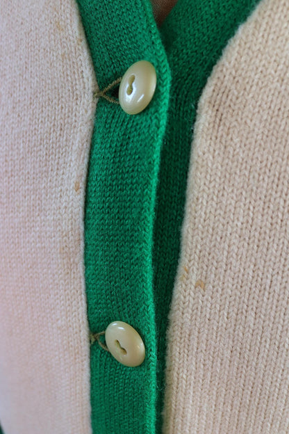 Vintage 1960s wool varsity sweater - knitted jumper - Ivy League style - 39” chest