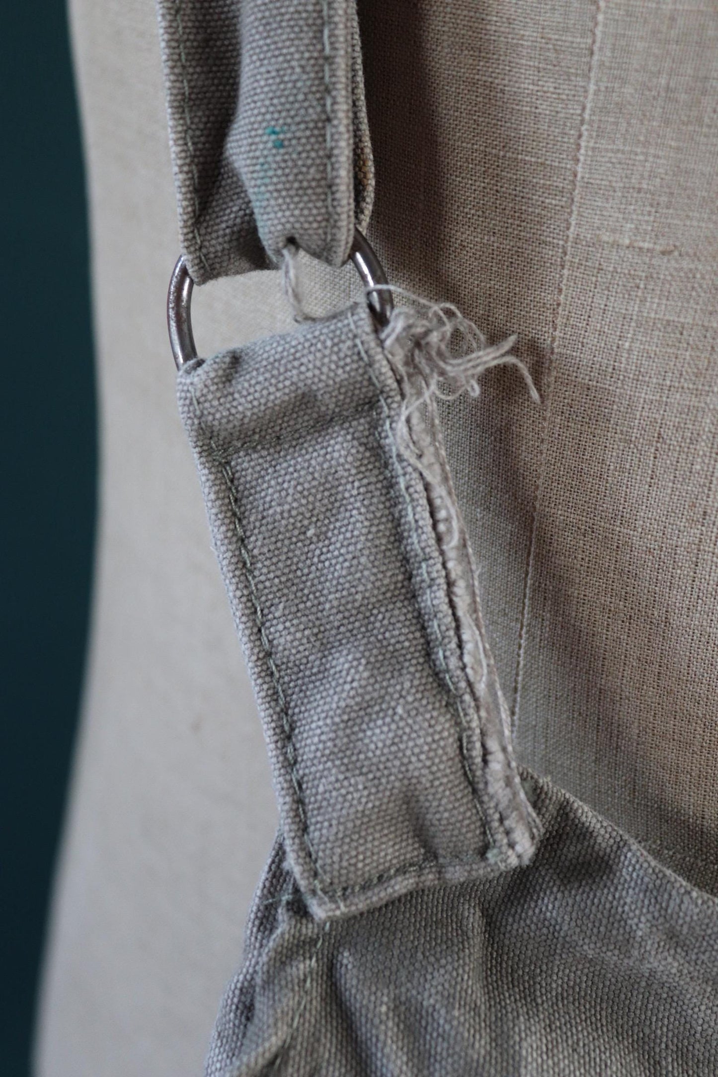 Vintage 1950s Swedish military bag - cotton cross shoulder musette - mattornist - stamped