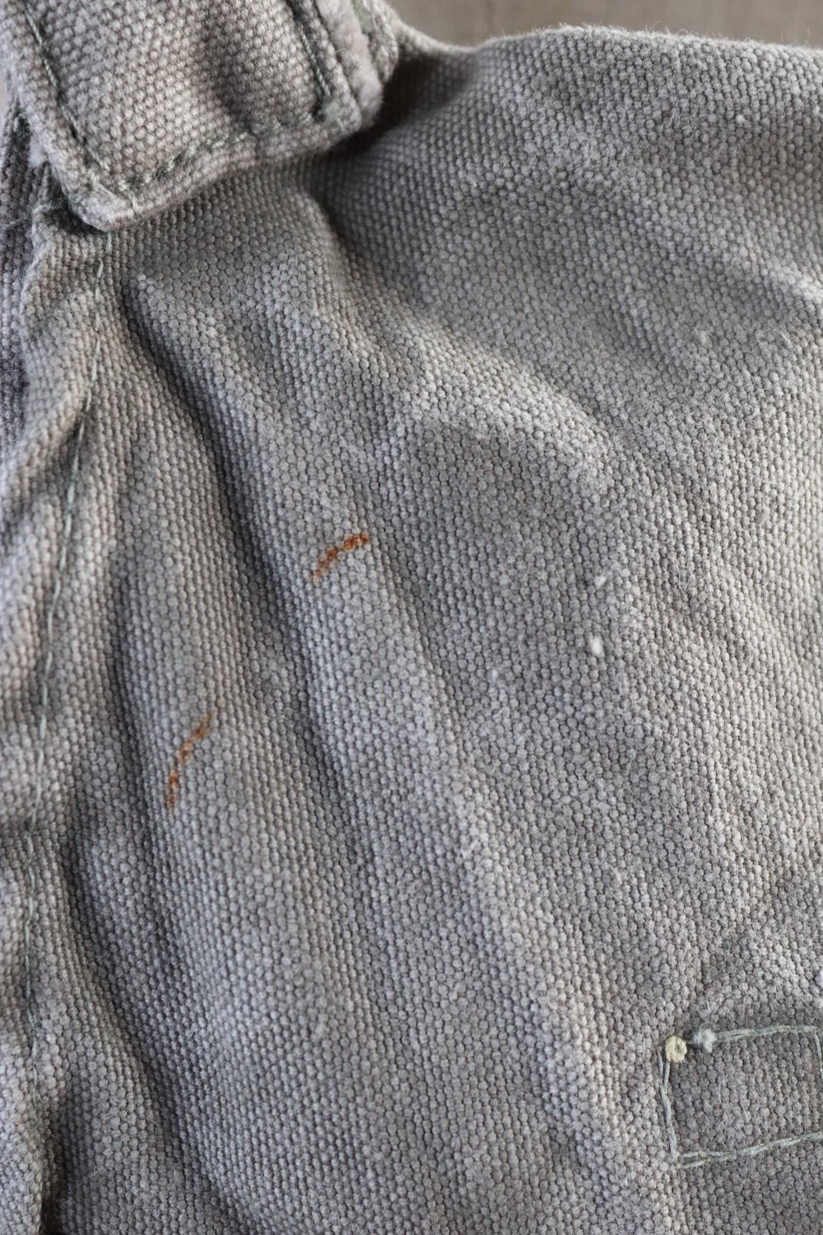 Vintage 1950s Swedish military bag - cotton cross shoulder musette - mattornist - stamped